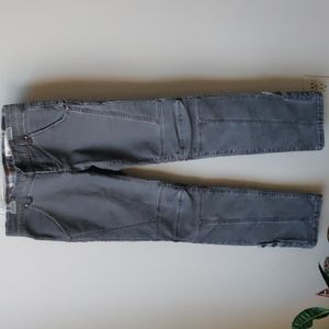 FREE PEOPLE Seamed Utility Pant Gray/Green Size 4